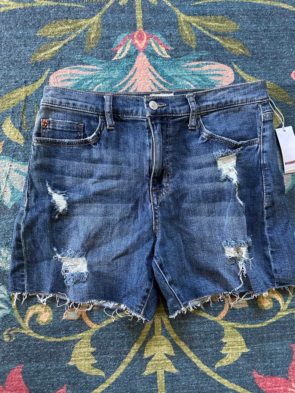 NWT Hudson Kass High Rise Biker Shorts Size 29